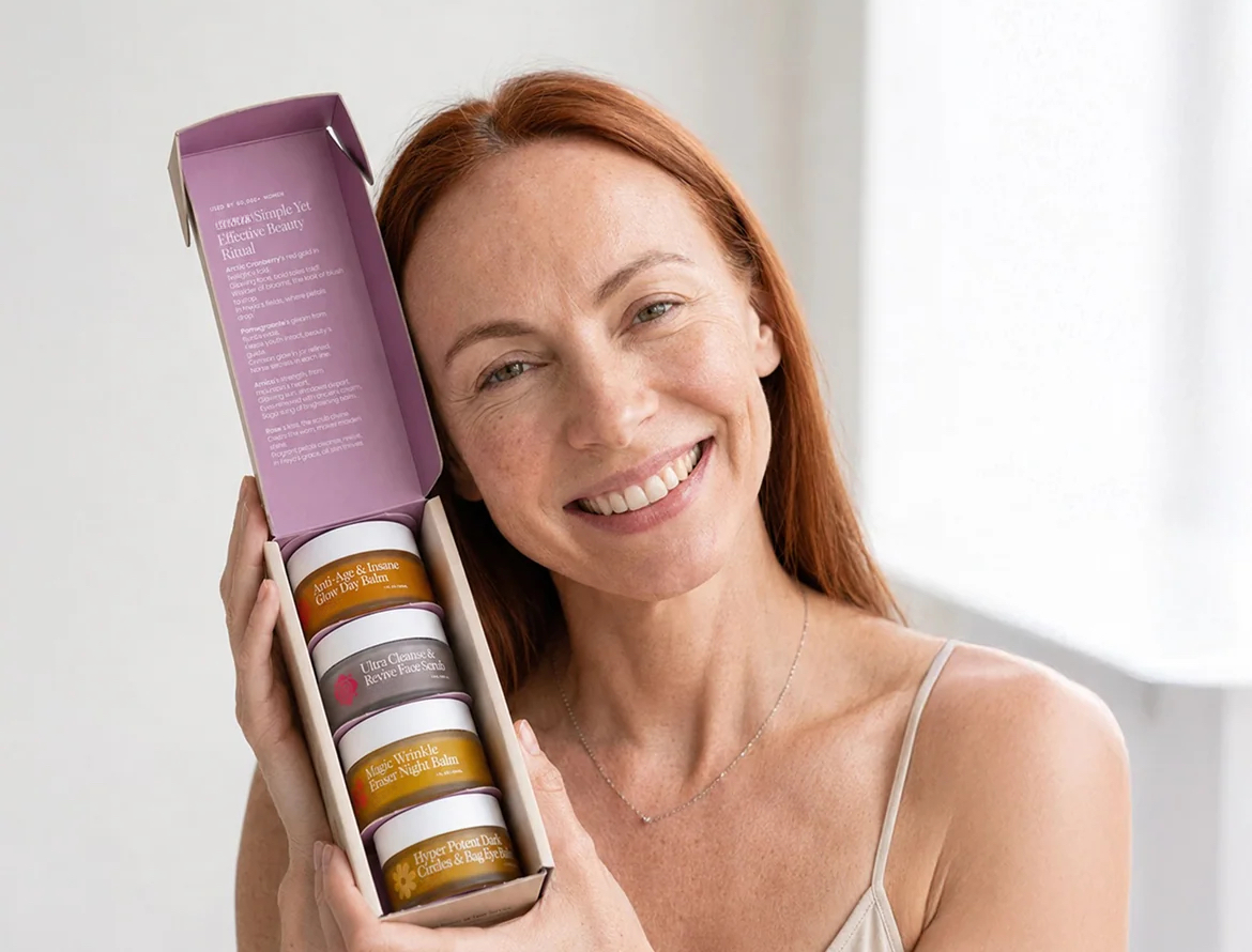 Woman holding Norva Organics box